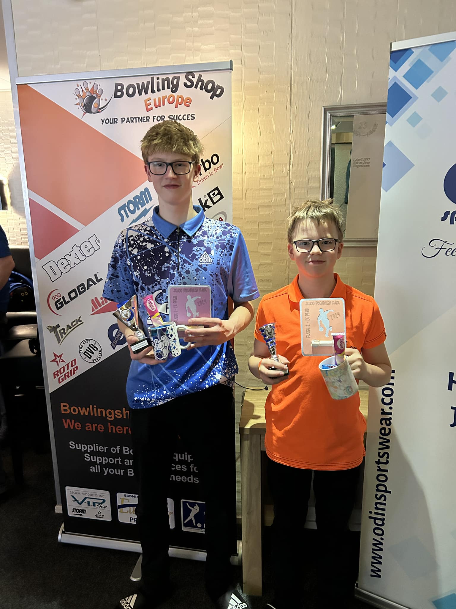 Andre en Thomas Kras 2de Odin Sportswear Jeugd Poenpalen Race toernooi
